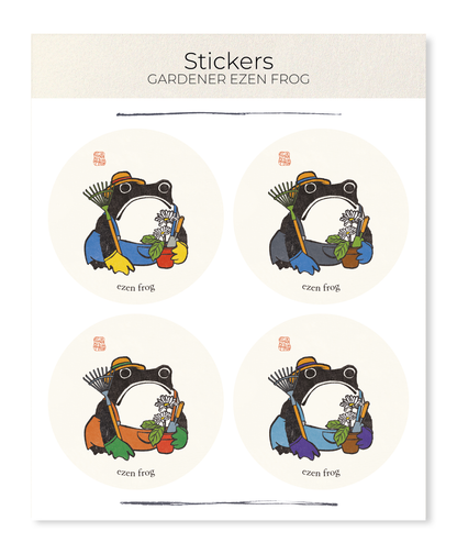 Ezen - Gardener Ezen Frog - Sticker Set