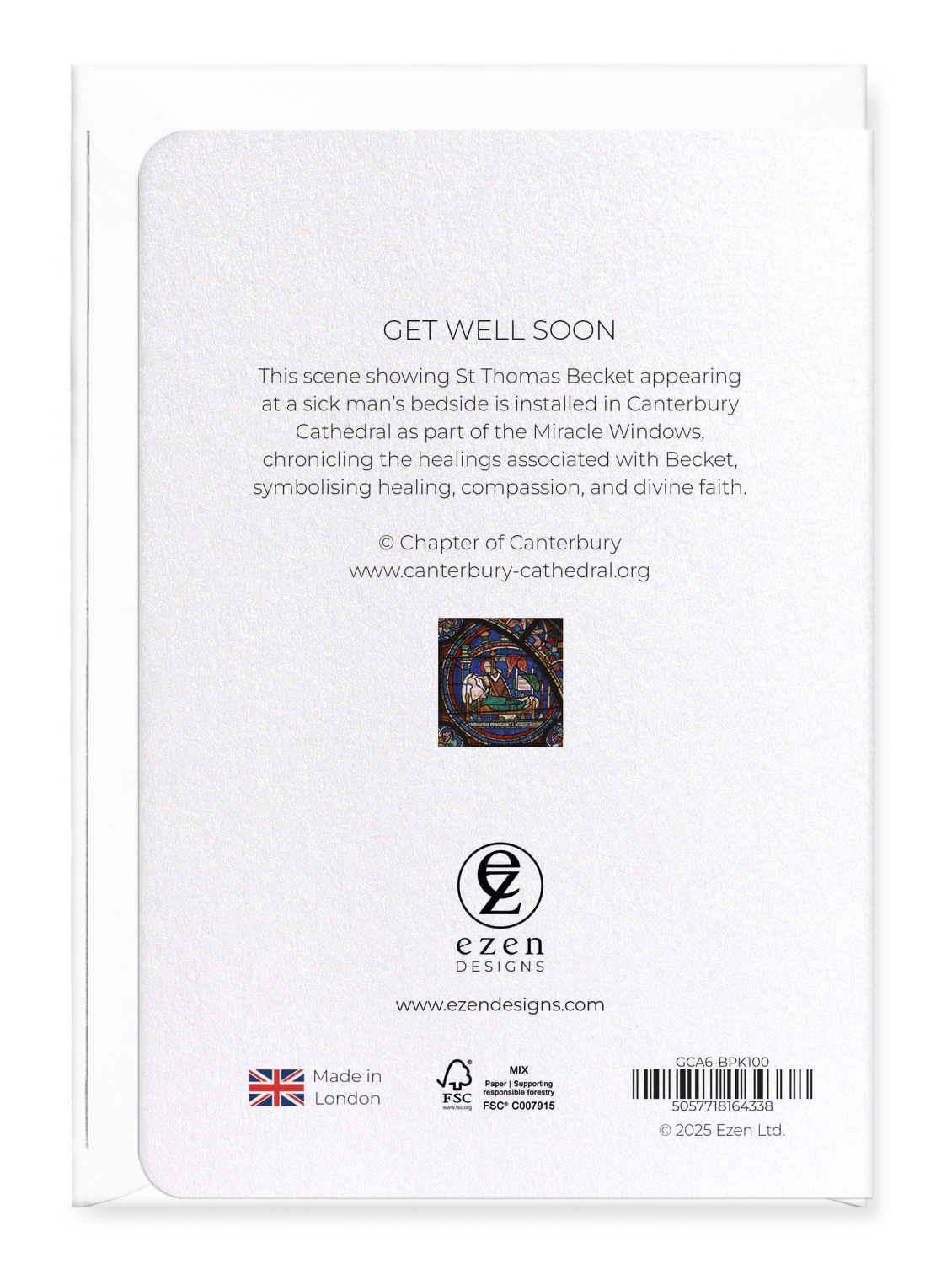 Ezen - Get Well Soon - Greeting Card - Back