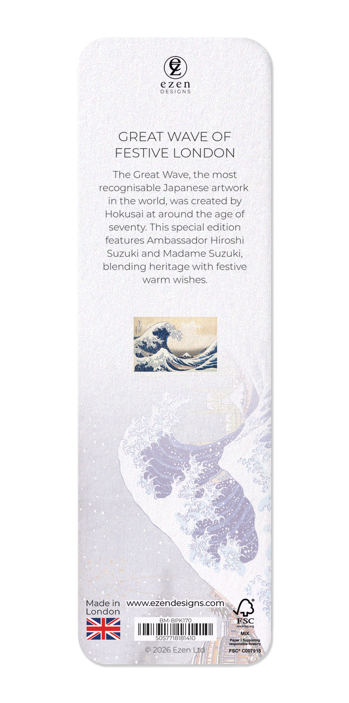 Ezen - GREAT WAVE OF FESTIVE LONDON - Bookmark - Back