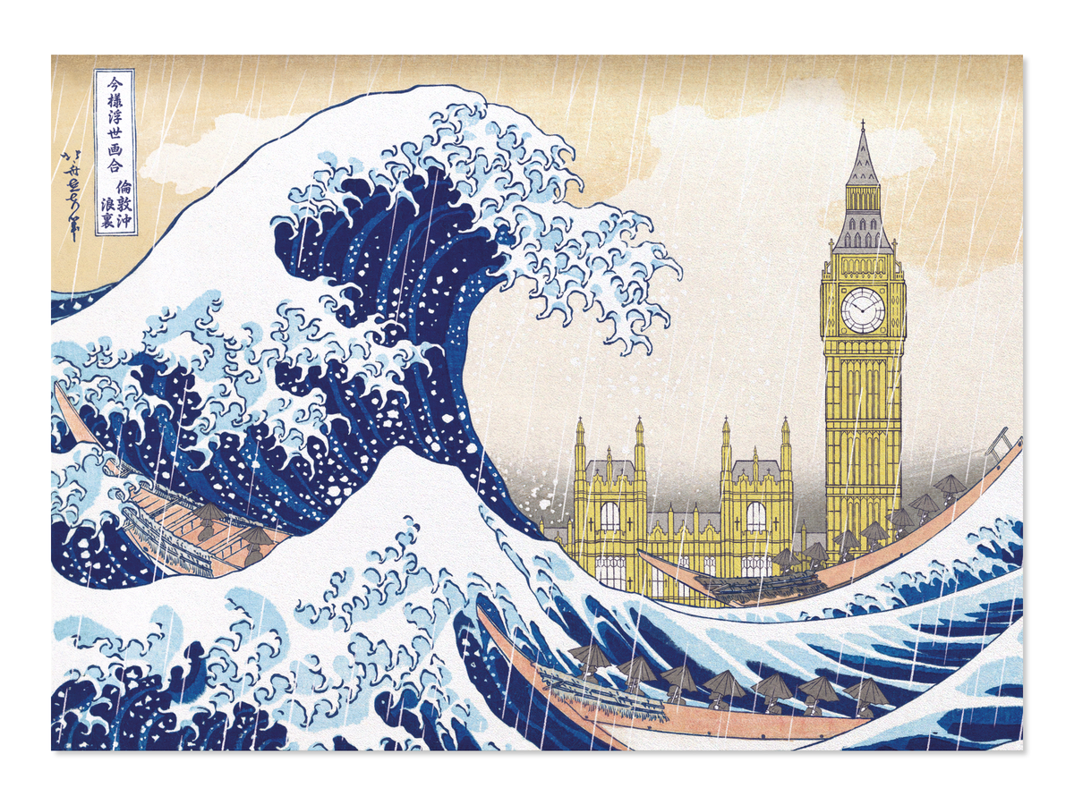 Ezen - Great wave of london - Postcard - Front