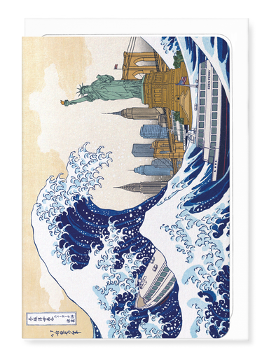 Ezen - Great Wave of New York - Greeting Card - Front