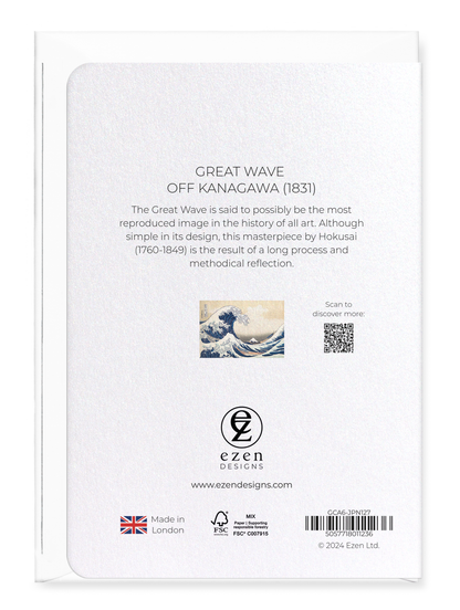 Ezen - Great wave off Kanagawa (1831) - Greeting Card - Back