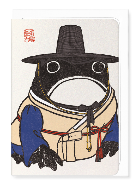 Ezen - Grenouille Ezen en hanbok homme - Greeting Card - Front
