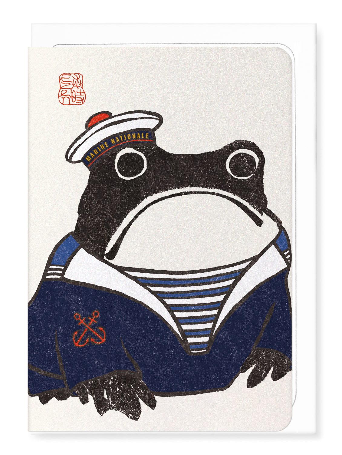 Ezen - GRENOUILLE EZEN Marin français - Greeting Card - Front