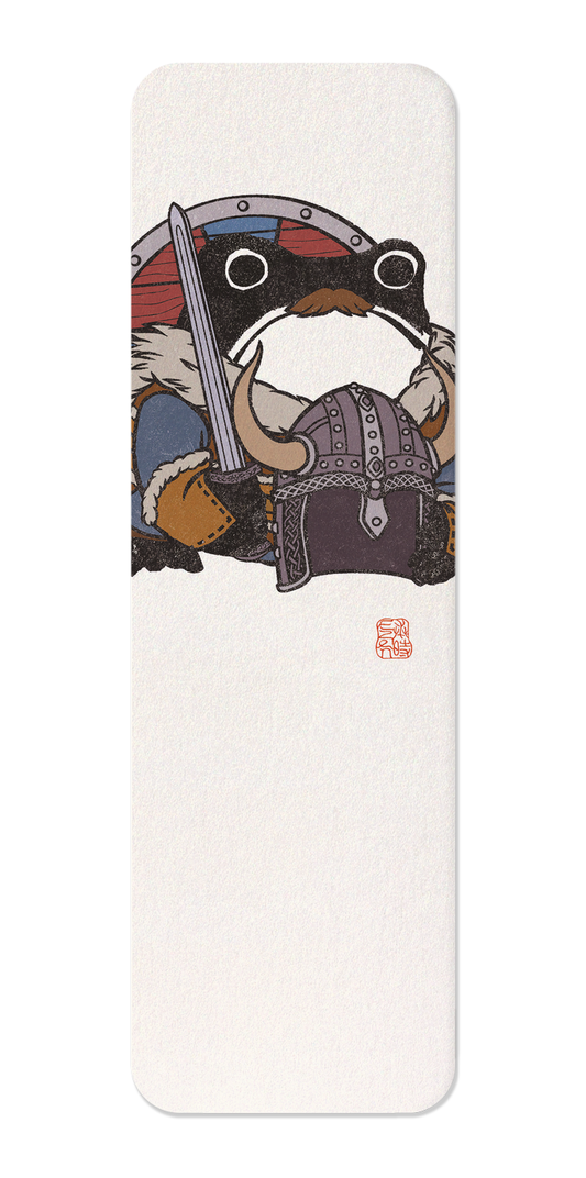Ezen - Horned Helmet Viking Ezen Frog - Bookmark - Front