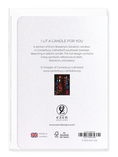 Ezen - I lit a candle for you - Greeting Card - Back