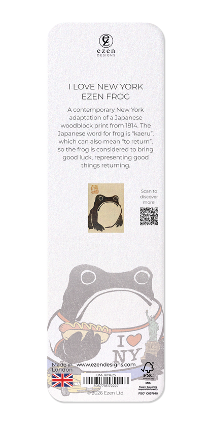 Ezen - I love New York Ezen Frog - Bookmark - Back