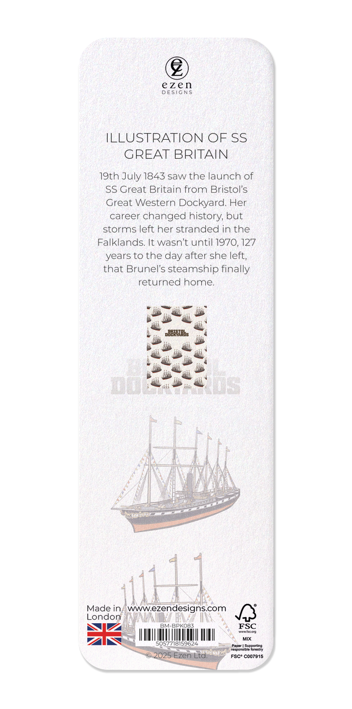 Ezen - Illustration of SS Great Britain - Bookmark - Back