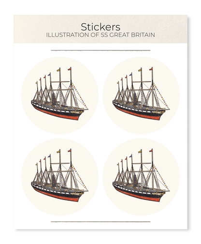 Ezen - Illustration of SS Great Britain - Sticker Set