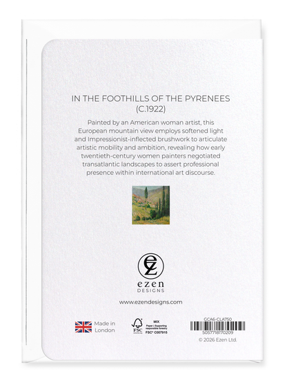 Ezen - In the Foothills of the Pyrenees (c.1922) - Greeting Card - Back