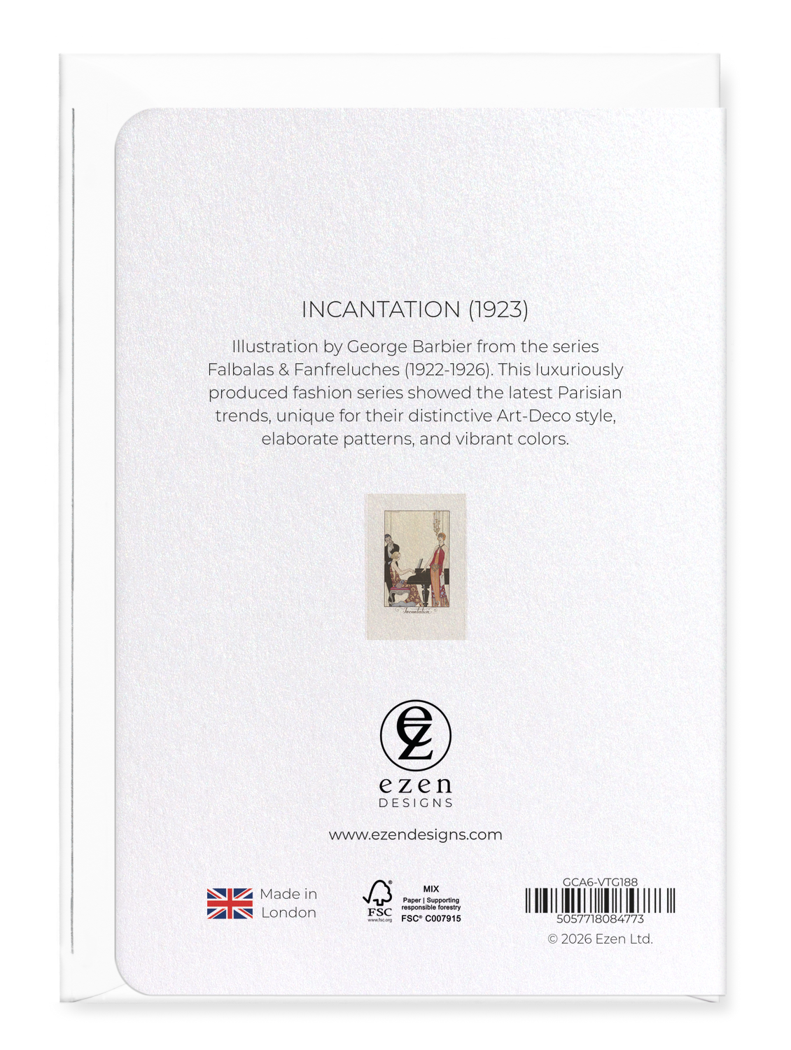 Ezen - Incantation (1923) - Greeting Card - Back