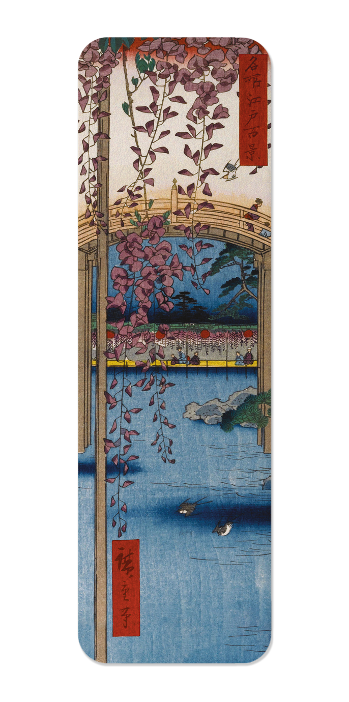 Ezen - Inside Kameido Tenjin Shrine (1857) - Bookmark - Front