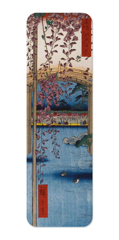 Ezen - Inside Kameido Tenjin Shrine (1857) - Bookmark - Front