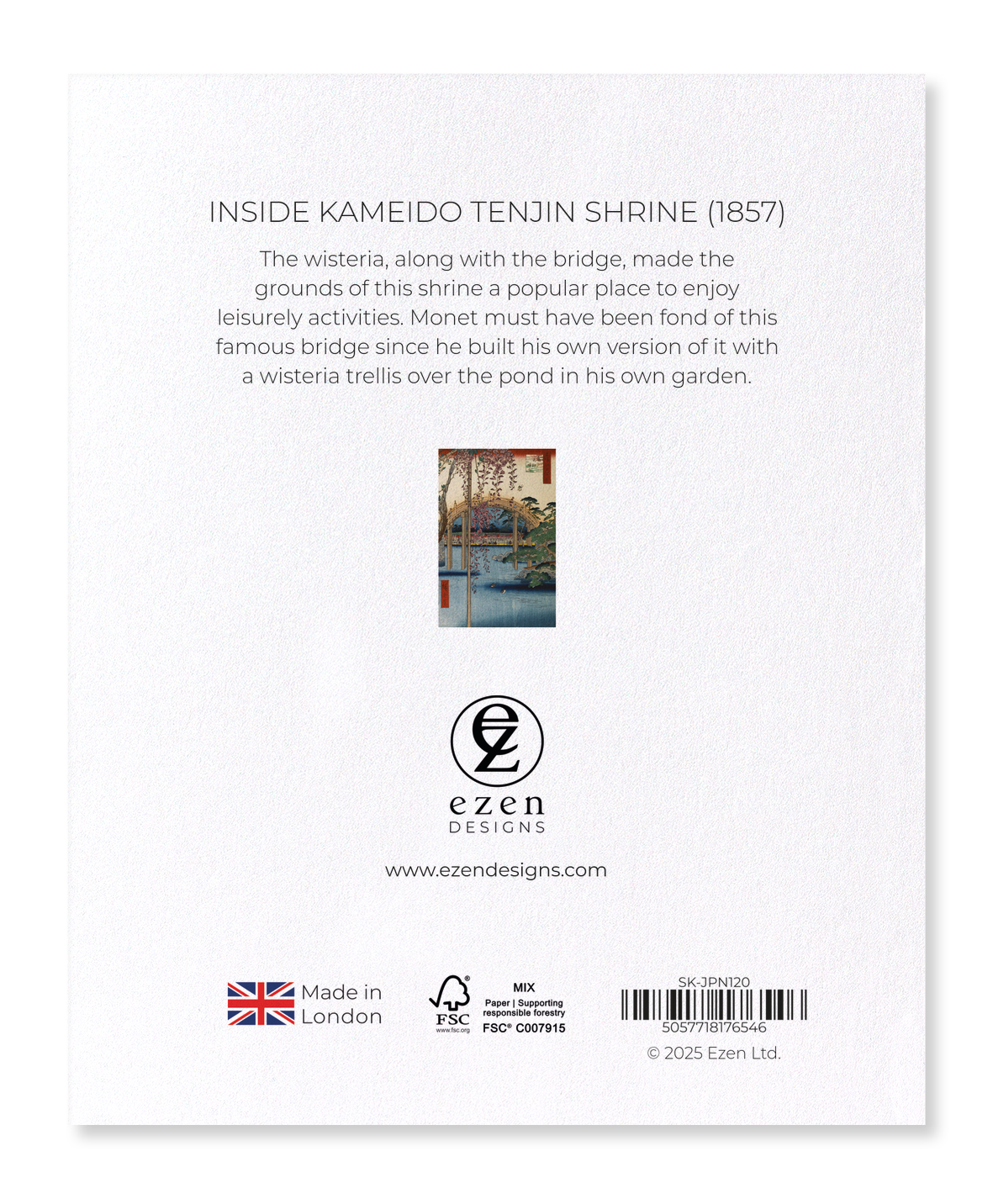 Ezen - Inside Kameido Tenjin Shrine (1857) - Sticker Set