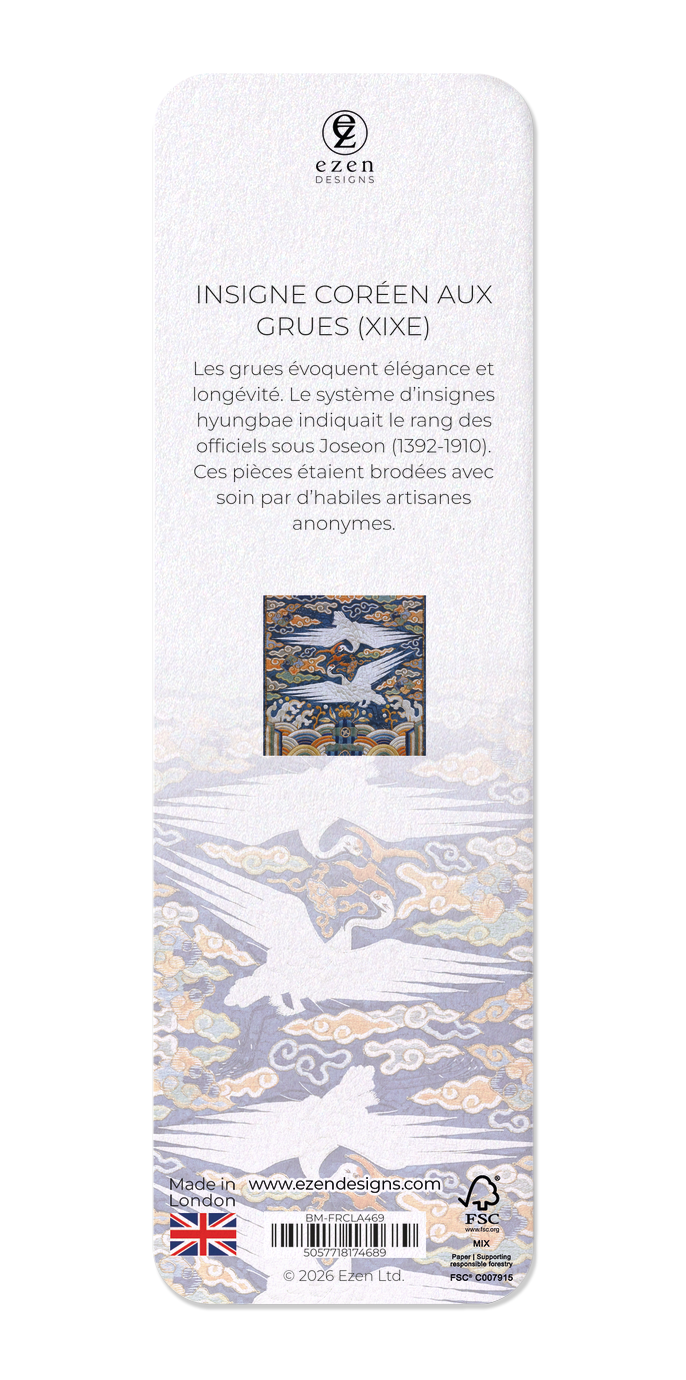 Ezen - Insigne coréen aux grues (XIXe) - Bookmark - Back