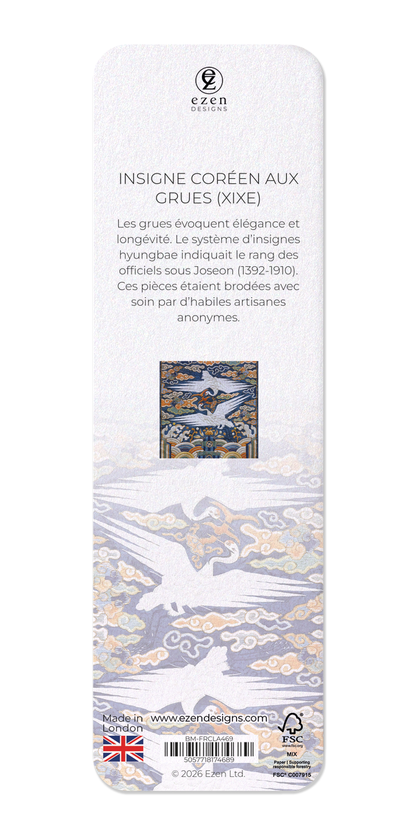 Ezen - Insigne coréen aux grues (XIXe) - Bookmark - Back