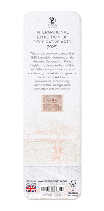 Ezen - International Exhibition of Decorative Arts (1925) - Bookmark - Back