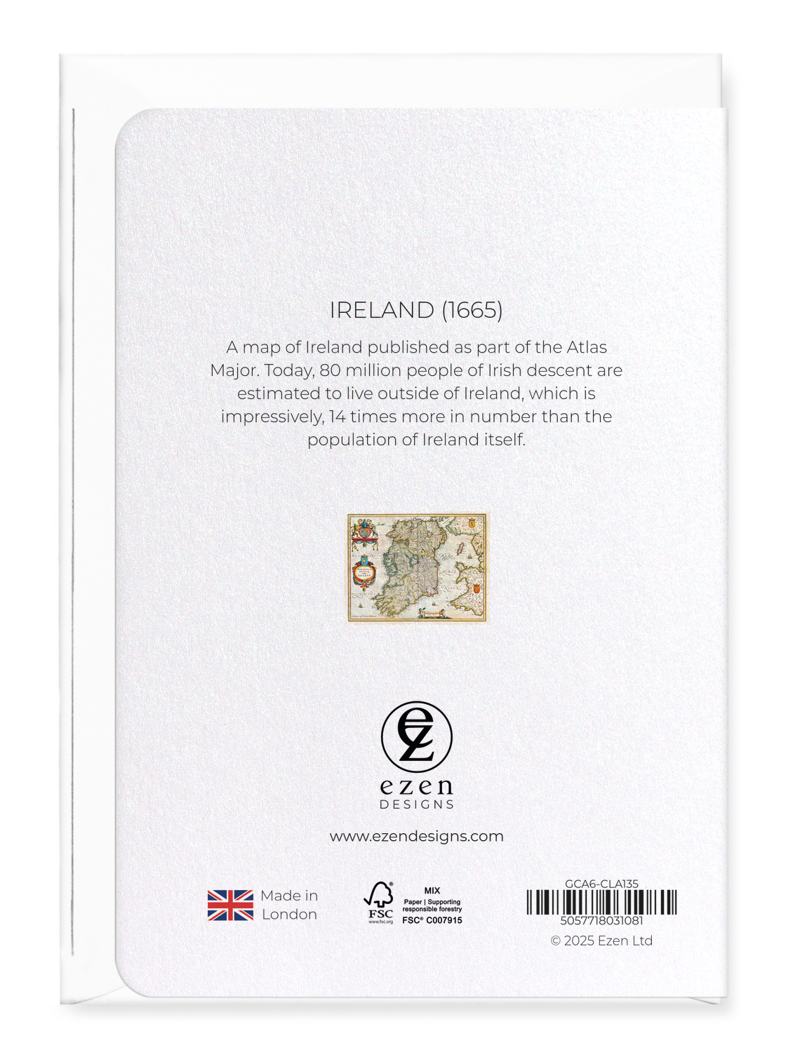 Ezen - Ireland (1665) - Greeting Card - Back
