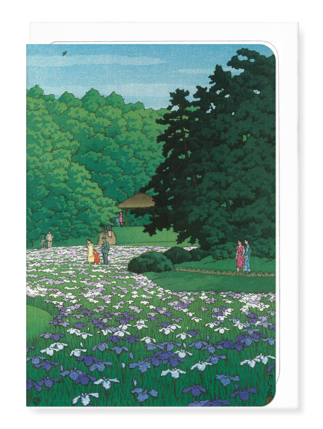 Ezen - Iris garden at Meiji shrine - Greeting Card - Front