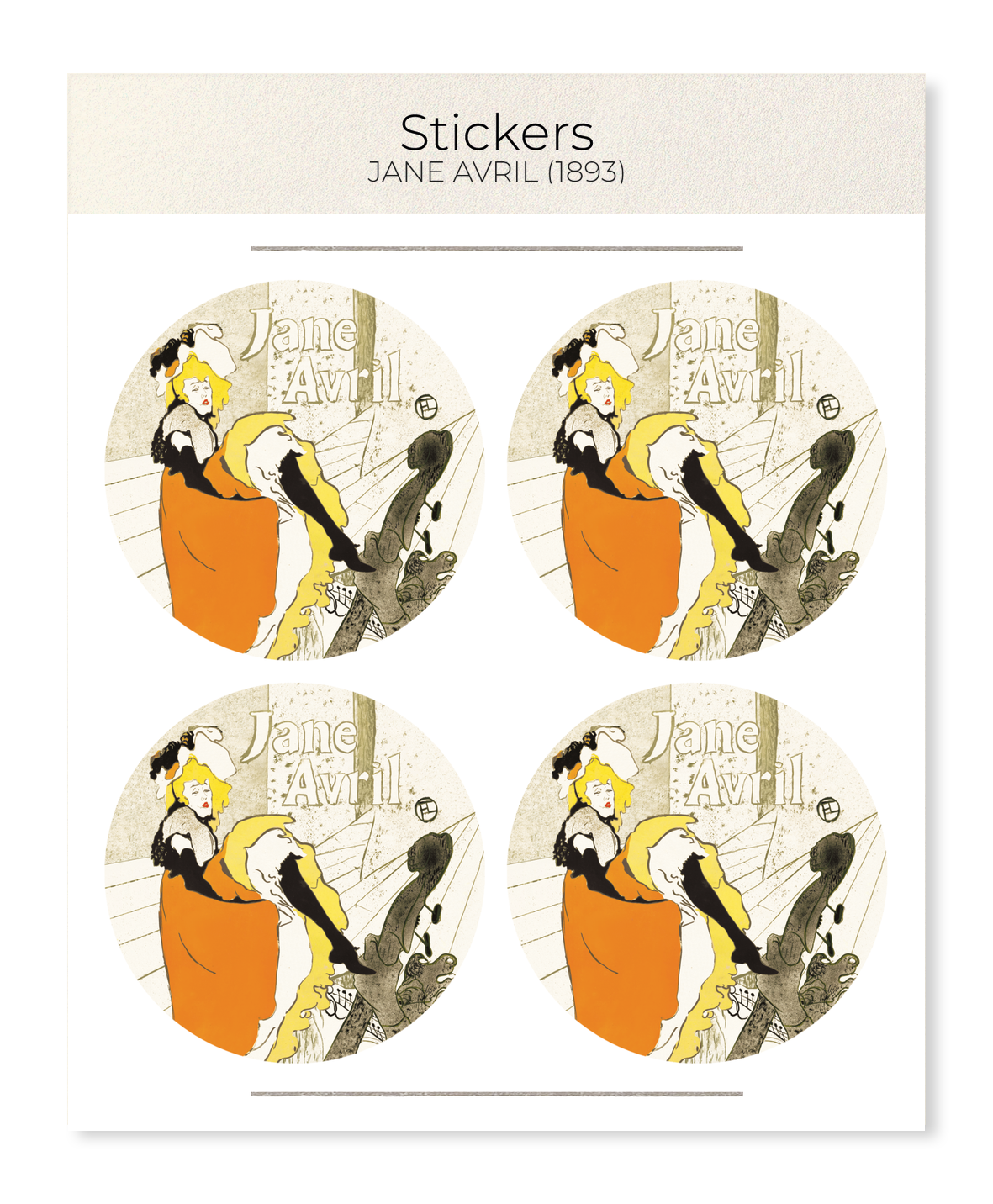 Ezen - Jane Avril (1893) - Sticker Set