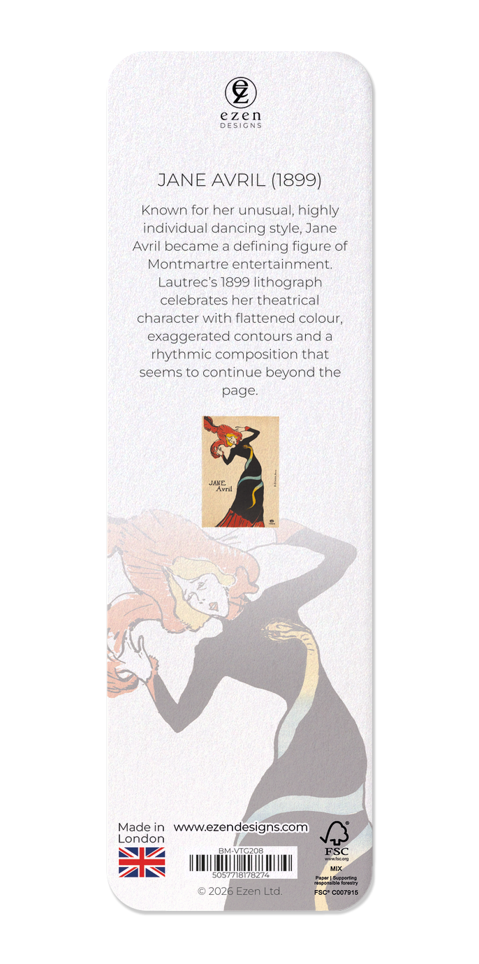 Ezen - Jane Avril (1899) - Bookmark - Back
