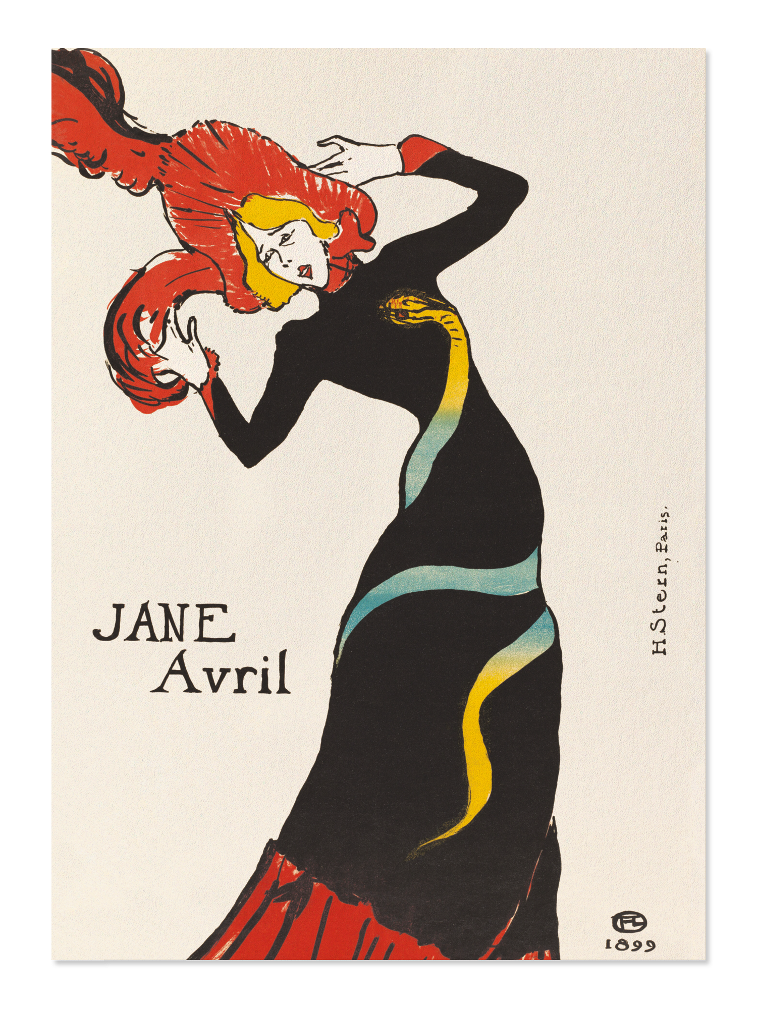 Ezen - Jane Avril (1899) - Postcard - Front
