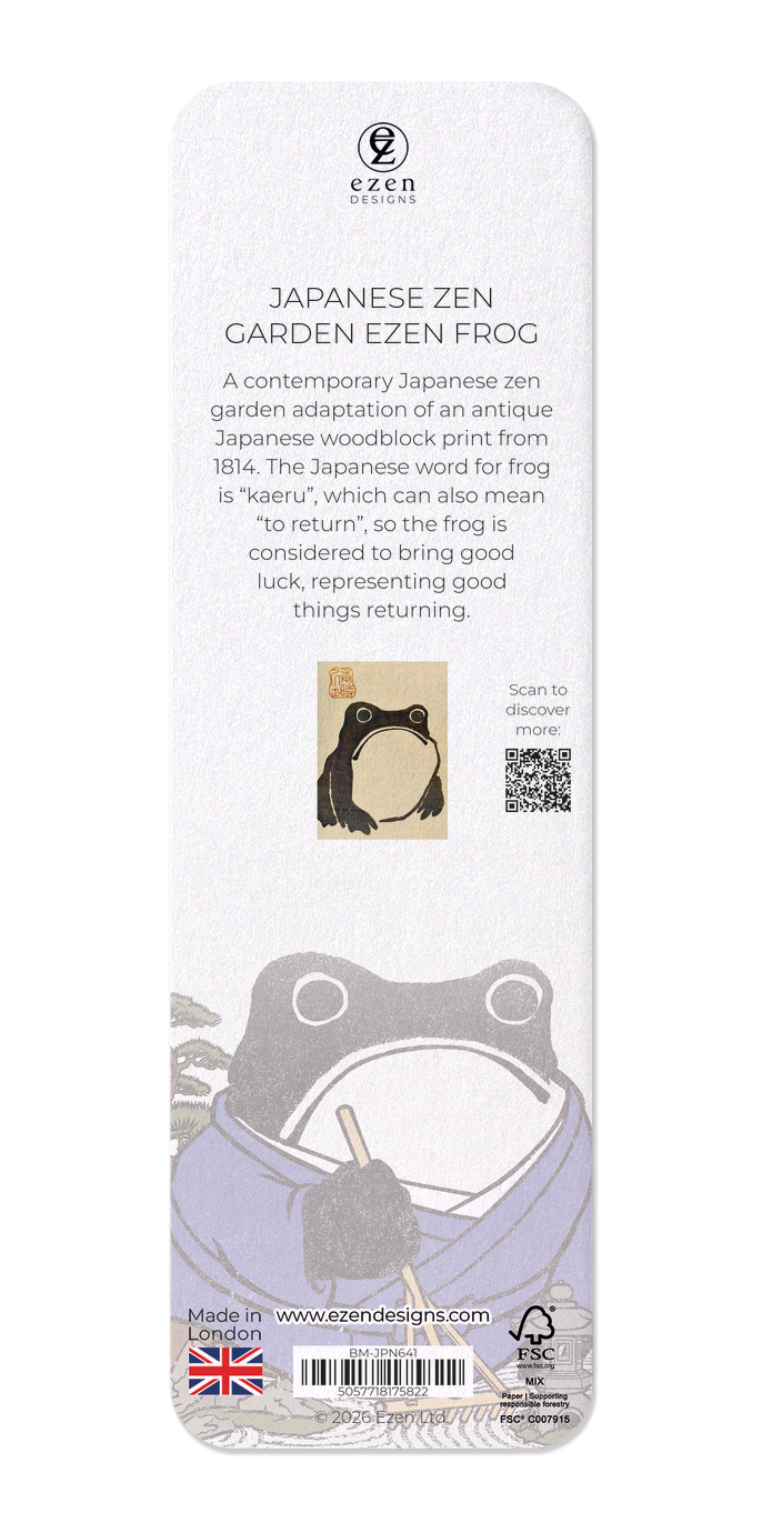 Ezen - Japanese Zen Garden Ezen Frog - Bookmark - Back