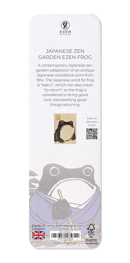 Ezen - Japanese Zen Garden Ezen Frog - Bookmark - Back