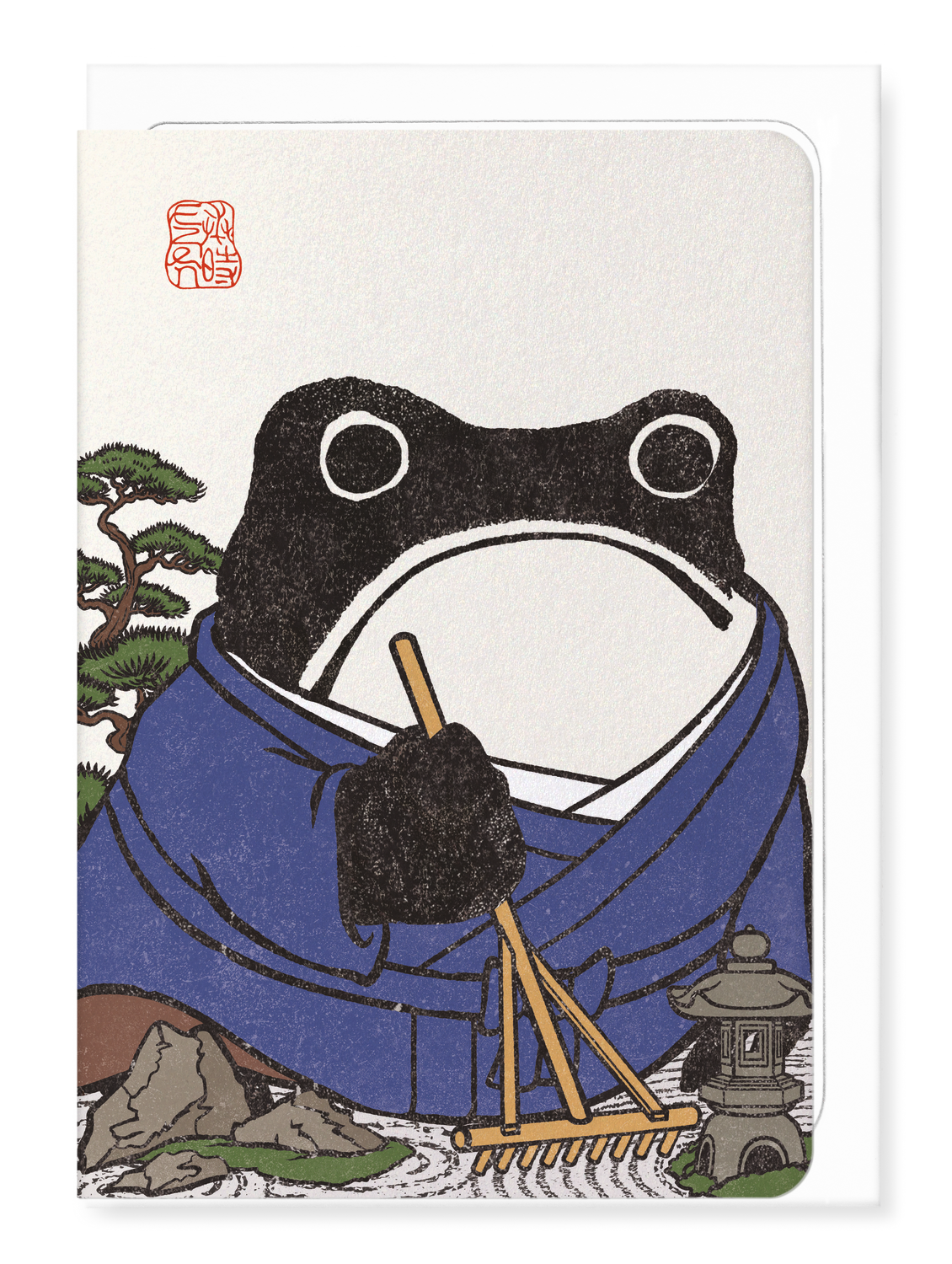 Ezen - Japanese Zen Garden Ezen Frog - Greeting Card - Front