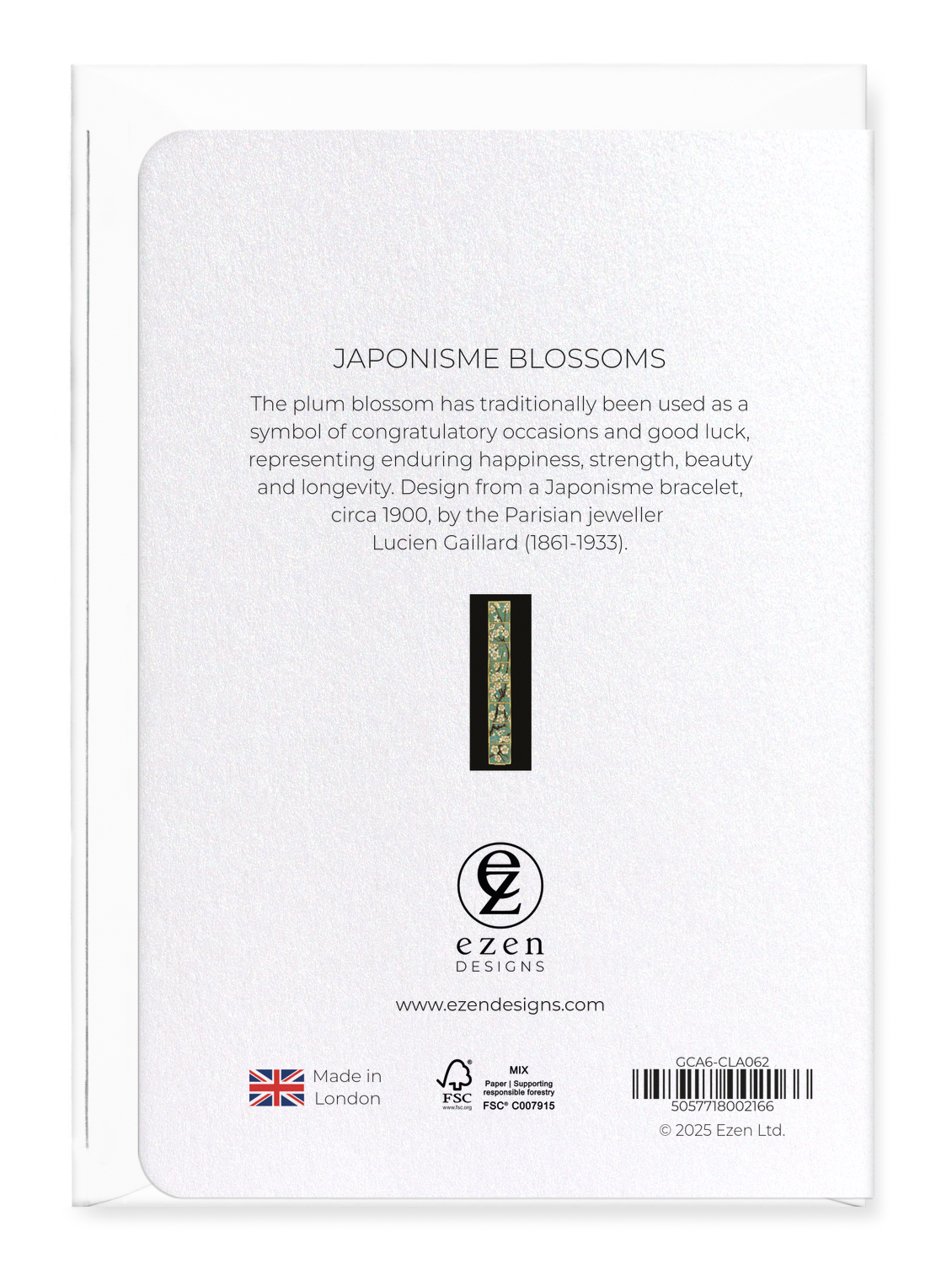 Ezen - Japonisme blossoms - Greeting Card - Back