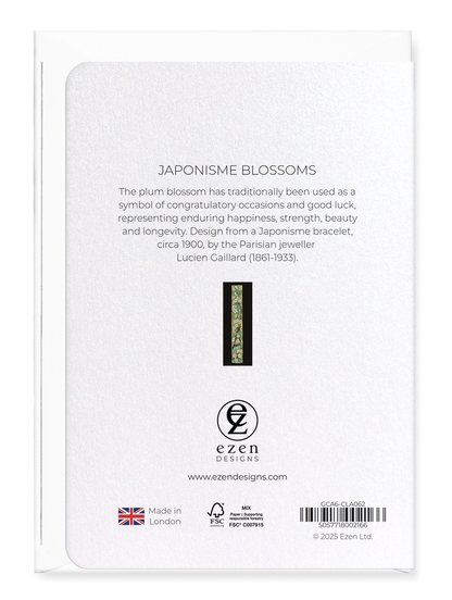 Ezen - Japonisme blossoms - Greeting Card - Back