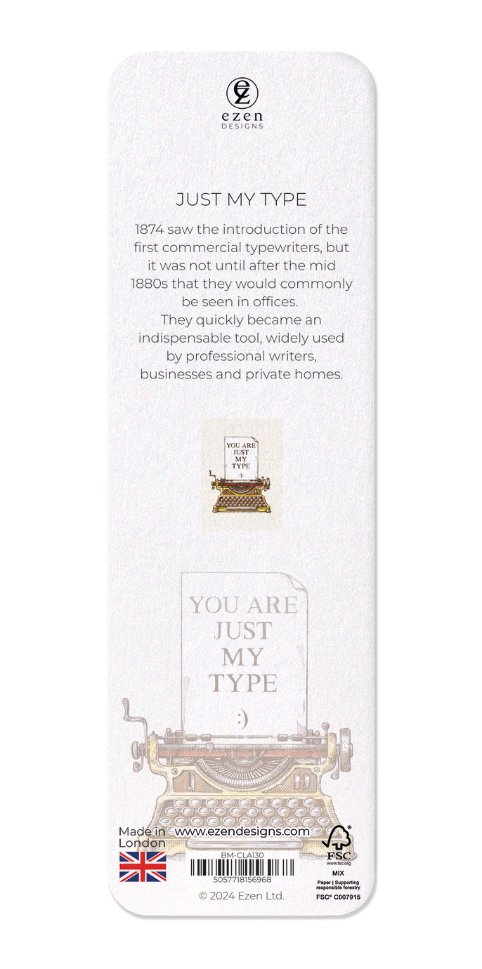 Ezen - Just my type - Bookmark - Back