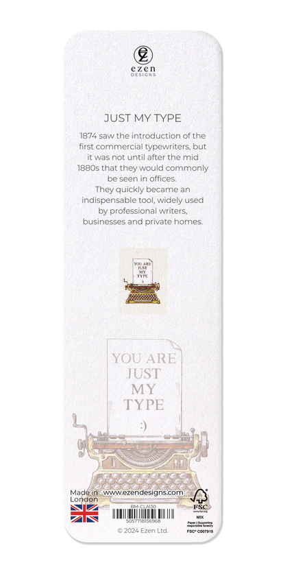 Ezen - Just my type - Bookmark - Back