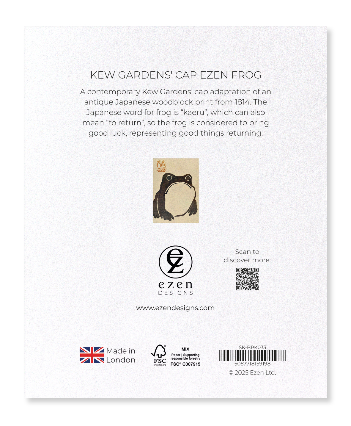 Ezen - KEW GARDENS' CAP EZEN FROG - Sticker Set