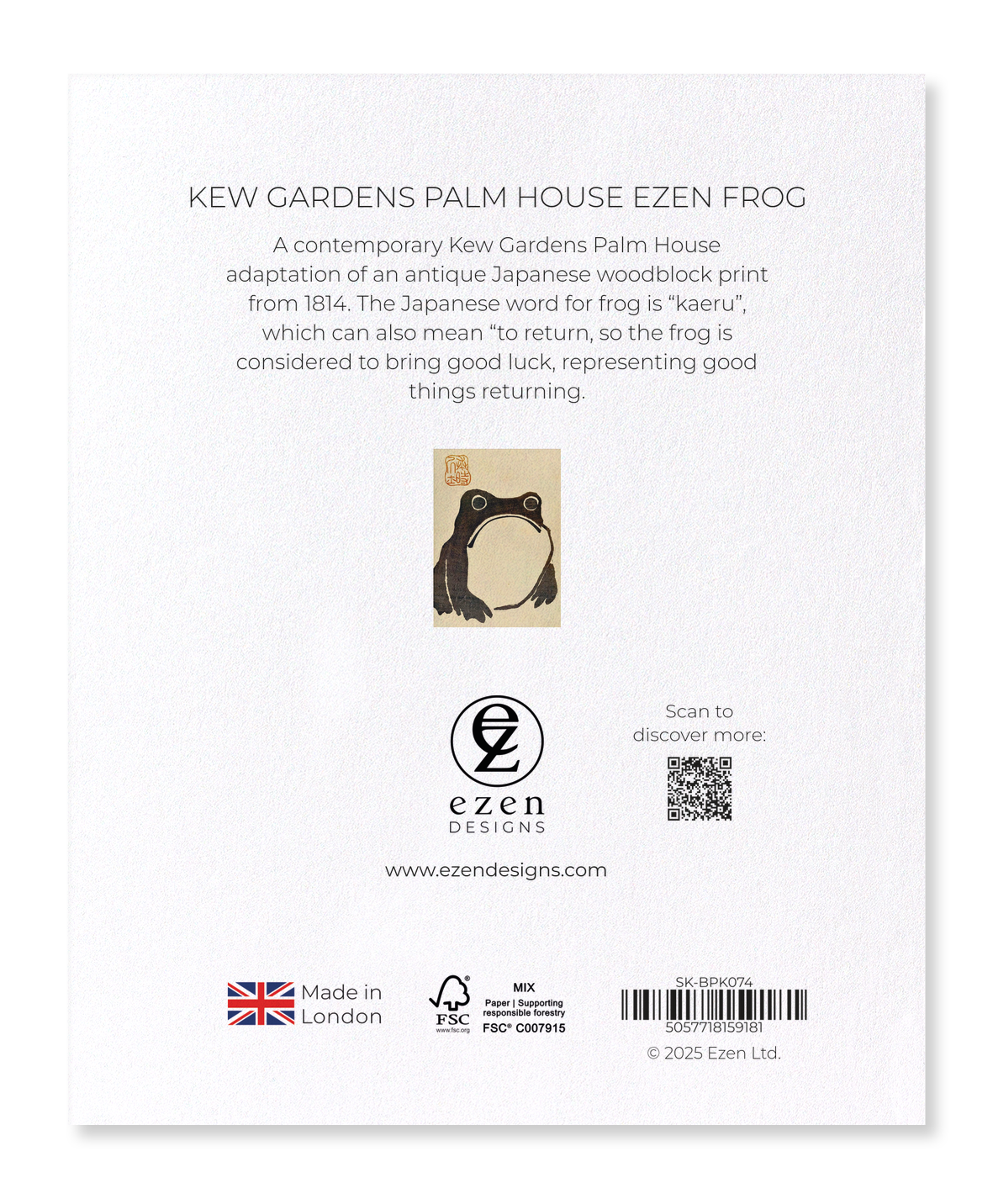 Ezen - Kew Gardens Palm House Ezen Frog - Sticker Set