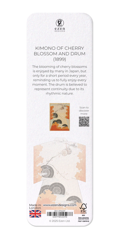 Ezen - Kimono of Cherry Blossom and Drum (1899) - Bookmark - Back