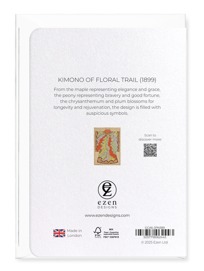 Ezen - Kimono of floral trail (1899) - Greeting Card - Back