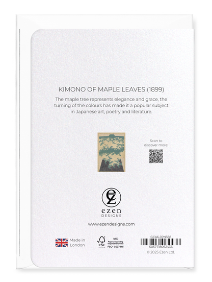 Ezen - Kimono of maple leaves (1899) - Greeting Card - Back