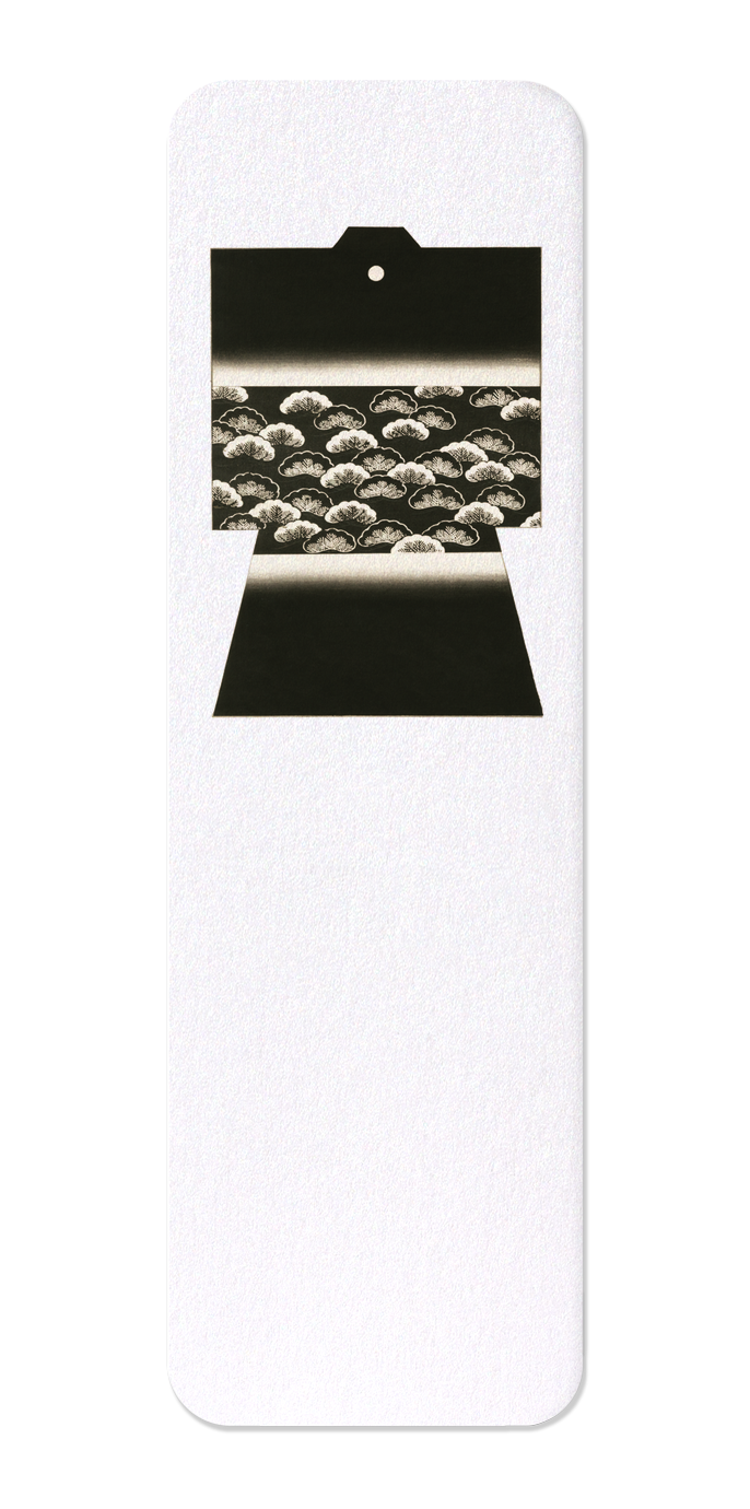 Ezen - Kimono of Pine Trees on Black (1899) - Bookmark - Front