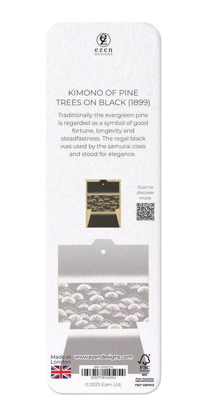 Ezen - Kimono of Pine Trees on Black (1899) - Bookmark - Back