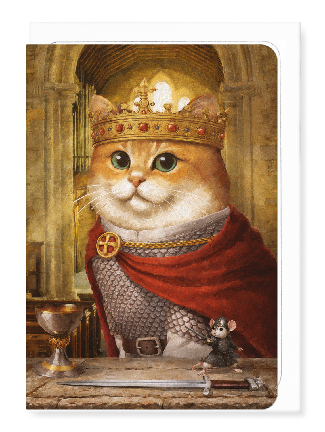 Ezen - King Harold Godwinson Classic Cat - Greeting Card - Front