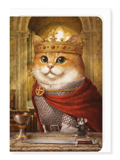 Ezen - King Harold Godwinson Classic Cat - Greeting Card - Front