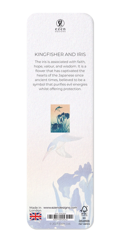 Ezen - Kingfisher and iris - Bookmark - Back