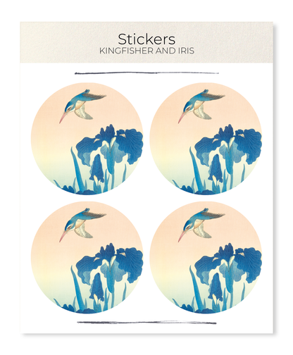 Ezen - Kingfisher and iris - Sticker Set