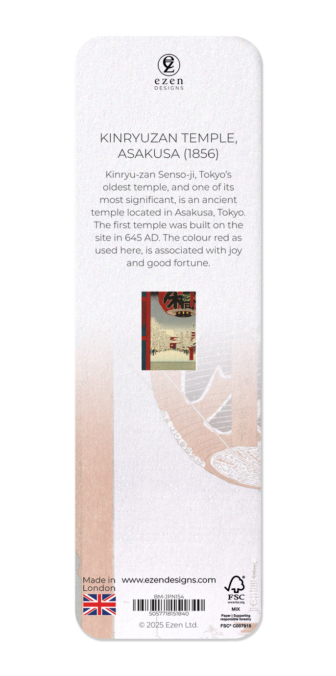 Ezen - Kinryuzan Temple, Asakusa (1856) - Bookmark - Back