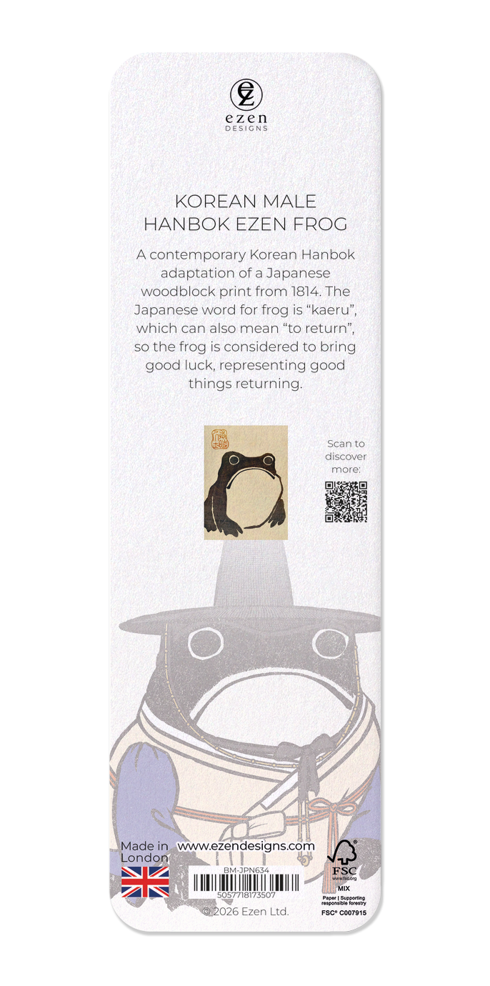 Ezen - Korean Male Hanbok Ezen Frog - Bookmark - Back