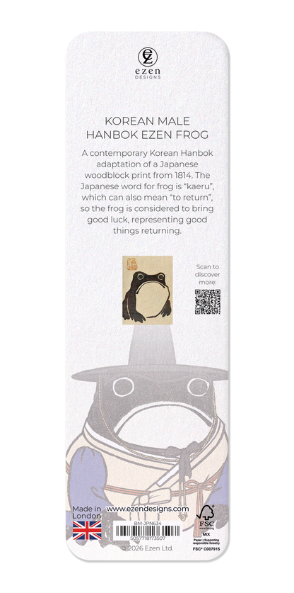 Ezen - Korean Male Hanbok Ezen Frog - Bookmark - Back