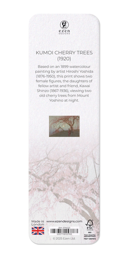 Ezen - Kumoi Cherry Trees (1920) - Bookmark - Back