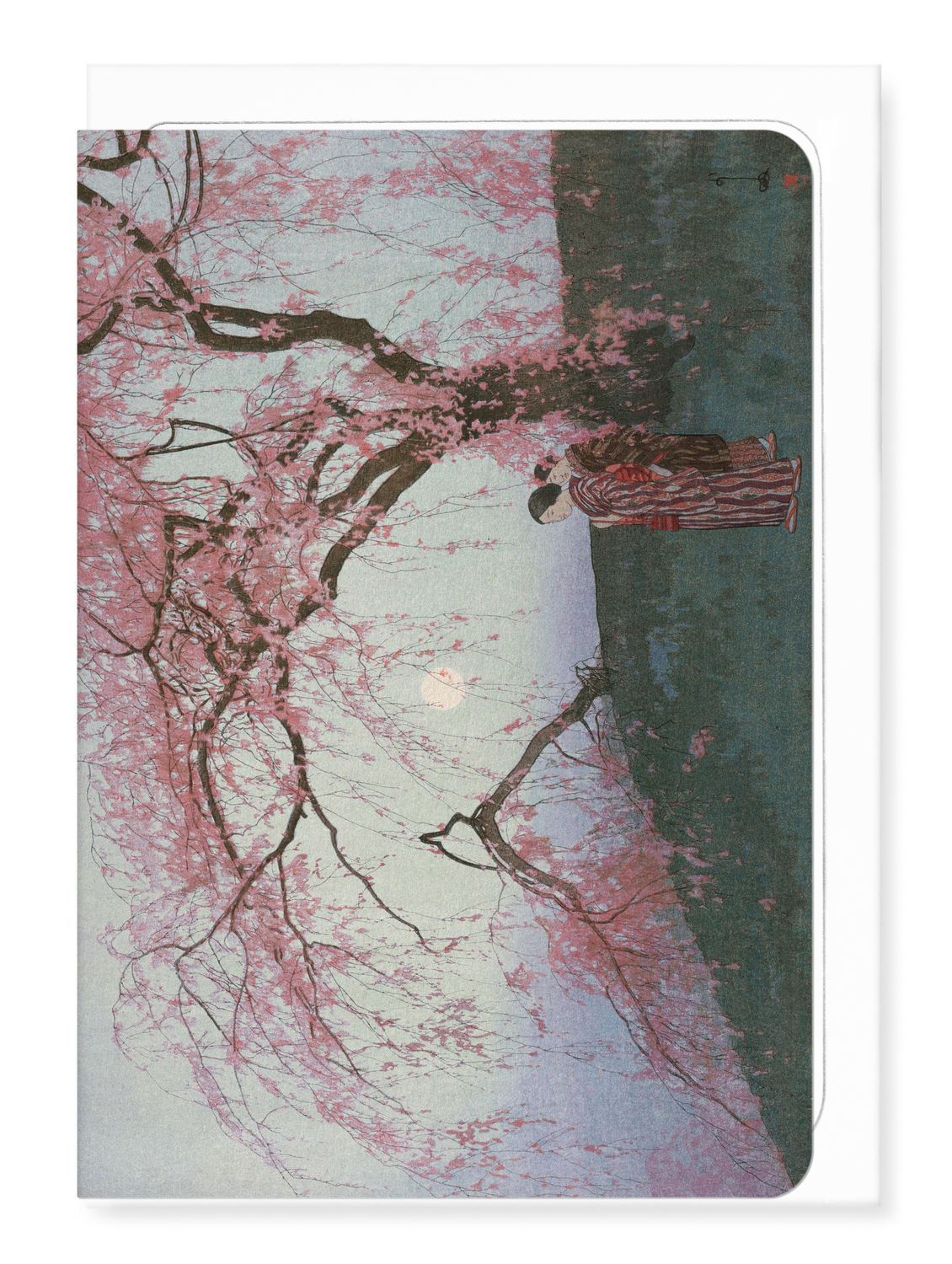Ezen - Kumoi Cherry Trees (1920) - Greeting Card - Front