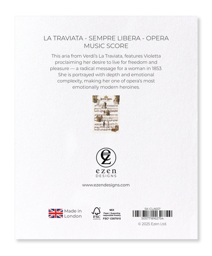 Ezen - La Traviata - Sempre Libera - Opera Music Score - Sticker Set